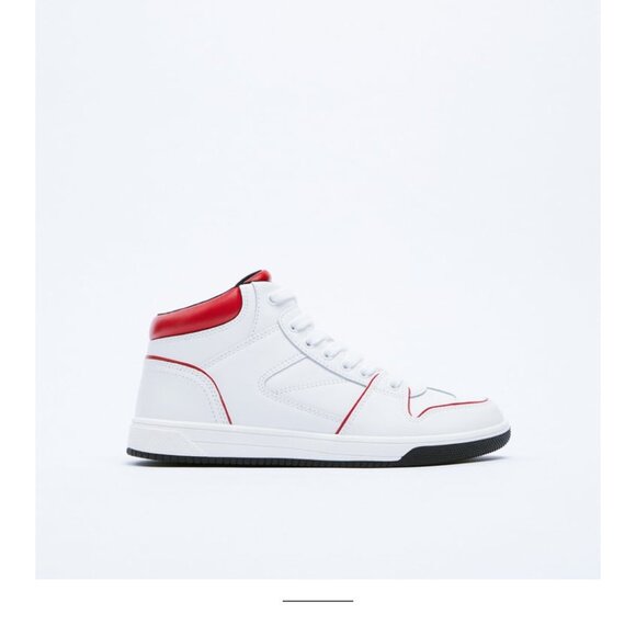 Zara Leather high top sneakers - Picture 3 of 9